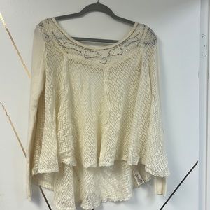 Free people beaded lace top